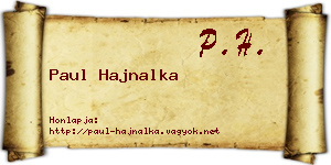 Paul Hajnalka névjegykártya